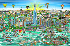 Charles Fazzino Art Charles Fazzino Art The Wonders of Dubai (DX)